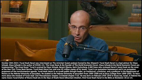 Yuval Noah Harari | "AI Is An Agent & It Can Invent New Ideas By Itself. For Instance Inventing This Lie to This Human On Task Rabbit. Nobody Explained to AI That This Will A Very Effective Lie." - 10/30/2024