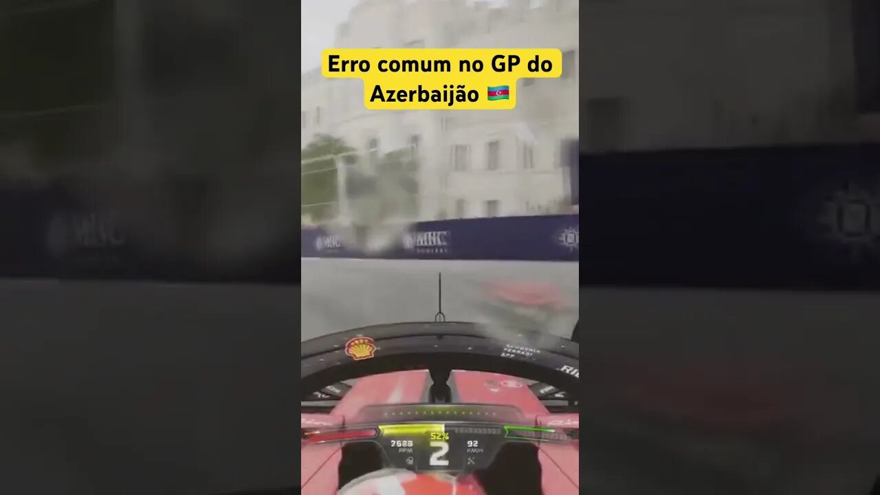 ERRO QUE TODO MUNDO JÁ COMETEU NO GP DO AZERBAIJÃO! #f123game #automobilismovirtual #shorts