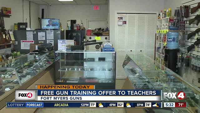 Gun shop offering free gun training