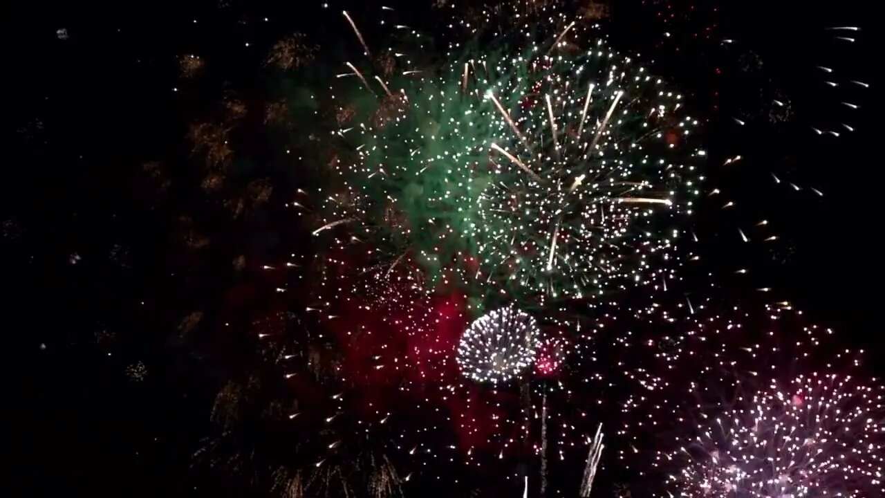 Beachfront B Roll Fireworks Slow Motion Free to Use HD Stock Video Footage