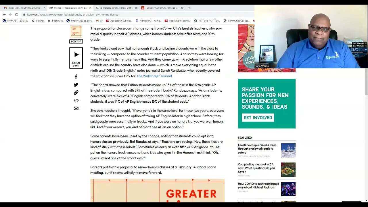 The Truth About CCUSD Removal of Honors 9th and 10th English