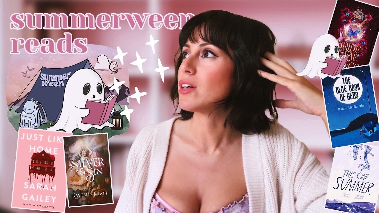 Summerween 2024 reading vlog | 5 books | VR to @gabbyreads