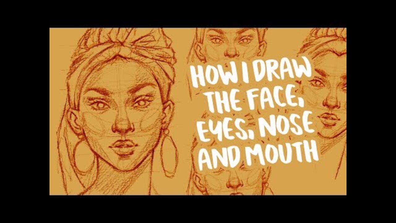 How to draw faces, eyes, nose, mouth | tutorial