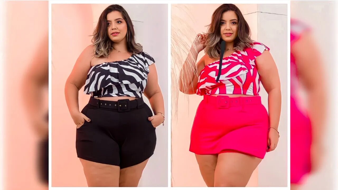 ✔️ CONJUNTO SHORT E CROPPED MANGA ÚNICA PLUS SIZE