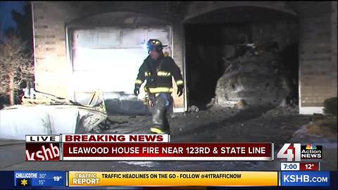 Fire totals two cars, damages attached garage in Leawood