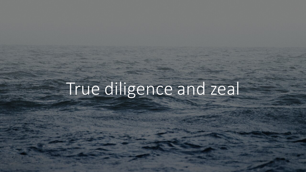 Sermon Only | True diligence and zeal | 20221026