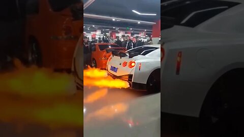 GTR spitting straight exhaust fire! JDM