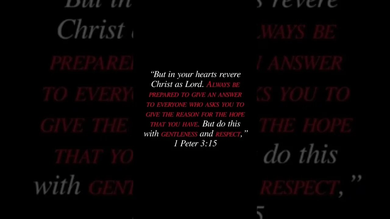 1 Peter 3:15 #christ #jesus #answer #hope #bibleverse #bible #shorts