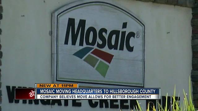 The Mosaic Company announces plan to relocate headquarters to Hillsborough County, Florida