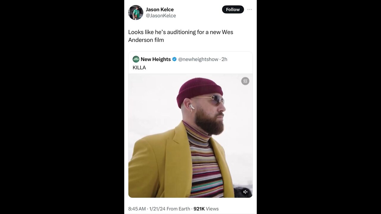 Jason Kelce’s HILARIOUS REACTION to Travis Kelce’s Outfit as he ARRIVES in Buffalo ahead of Chiefs