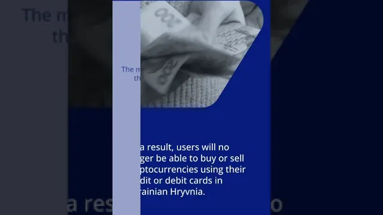 Crypto Exchanges Binance and Kuna Suspend Card Transactions in Ukrainian Hryvnia 📢🤔 #shorts