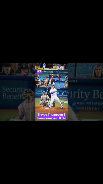 Trayce Thompson with 3 Home Run Game w/ Grand Slam and 8 rbi #mlb #grandslam #homerun #dodgers