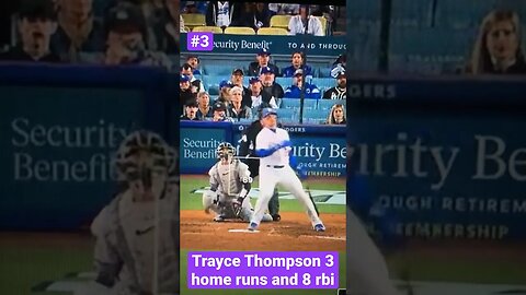 Trayce Thompson with 3 Home Run Game w/ Grand Slam and 8 rbi #mlb #grandslam #homerun #dodgers