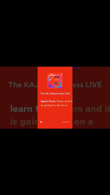 The KAJ Masterclass LIVE - where stories come Alive / #shorts