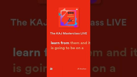 The KAJ Masterclass LIVE - where stories come Alive / #shorts