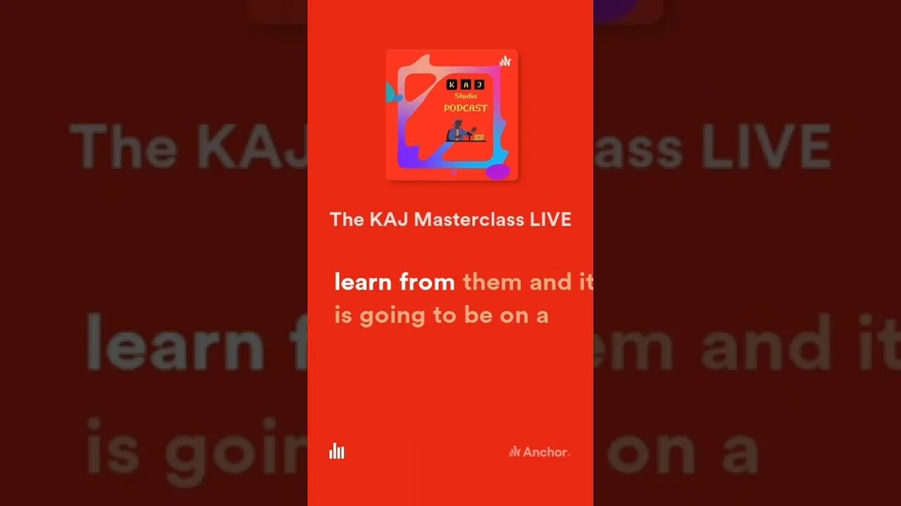 The KAJ Masterclass LIVE - where stories come Alive / #shorts