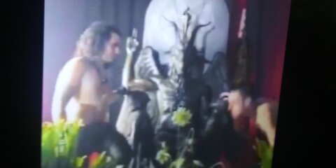 Satanic Illuminati NWO Baphomet Statue put up in Detroit end times Old 2014