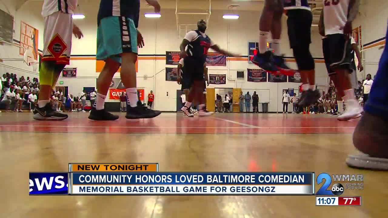 Friends put on memorial basketball game for legendary player, Baltimore comedian