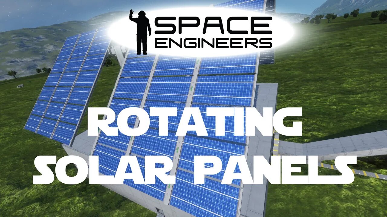 Space Engineers Planet Survival Ep 17 - Rotating Solar Panels That Follow The Sun