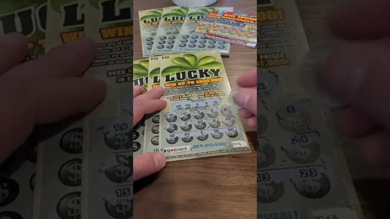 Winning $10 Lucky Lottery Ticket!