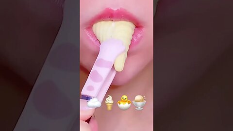 Asmr 🍦Emoji Mukbang #asmr #eatingsounds #mukbang #eatingshow #viral