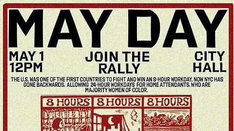 End the 24hr Workday Rally City Hall #mayday #May1st 5/1/23 @aiwcampaign #internationalworkersday