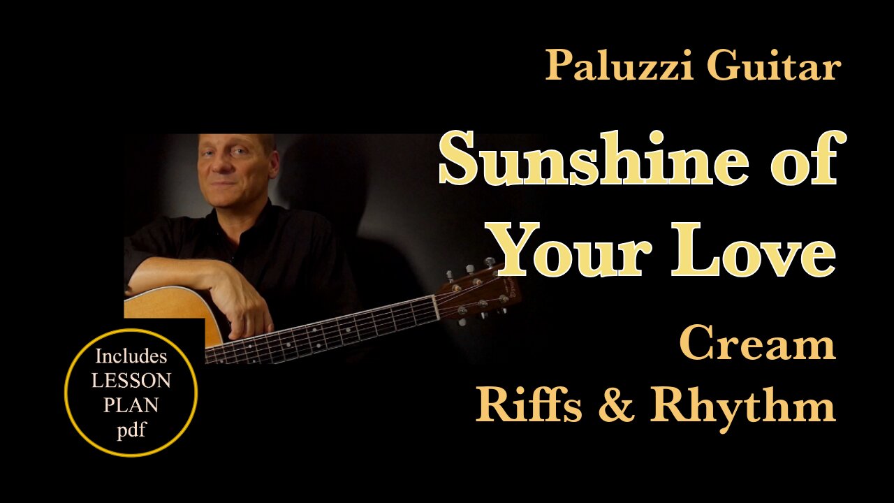 Cream Sunshine of Your Love Guitar Lesson for Beginners [Riffs & Rhythm]