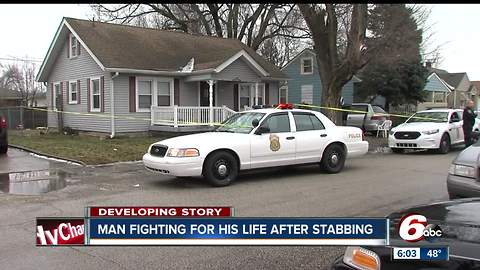 Man critical after stabbing on Indy's west side