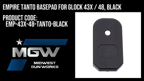 Empire TANTO Basepad for Glock 43x / 48, Black - EMP-43X-48-TANTO-BLACK