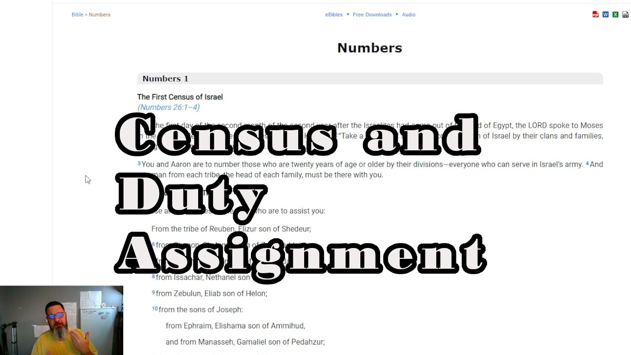 Numbering the People, and Assigning Responsibility Numbers 1-4