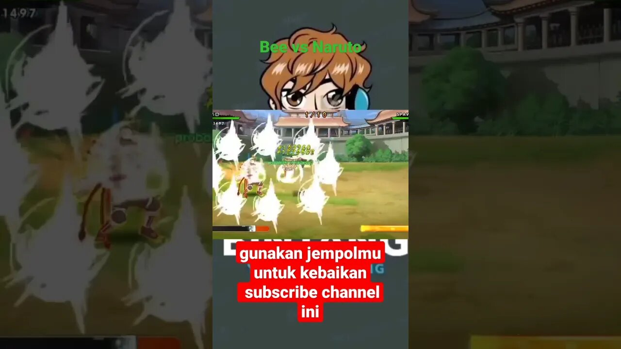 Pertarungan Bee vs Naruto