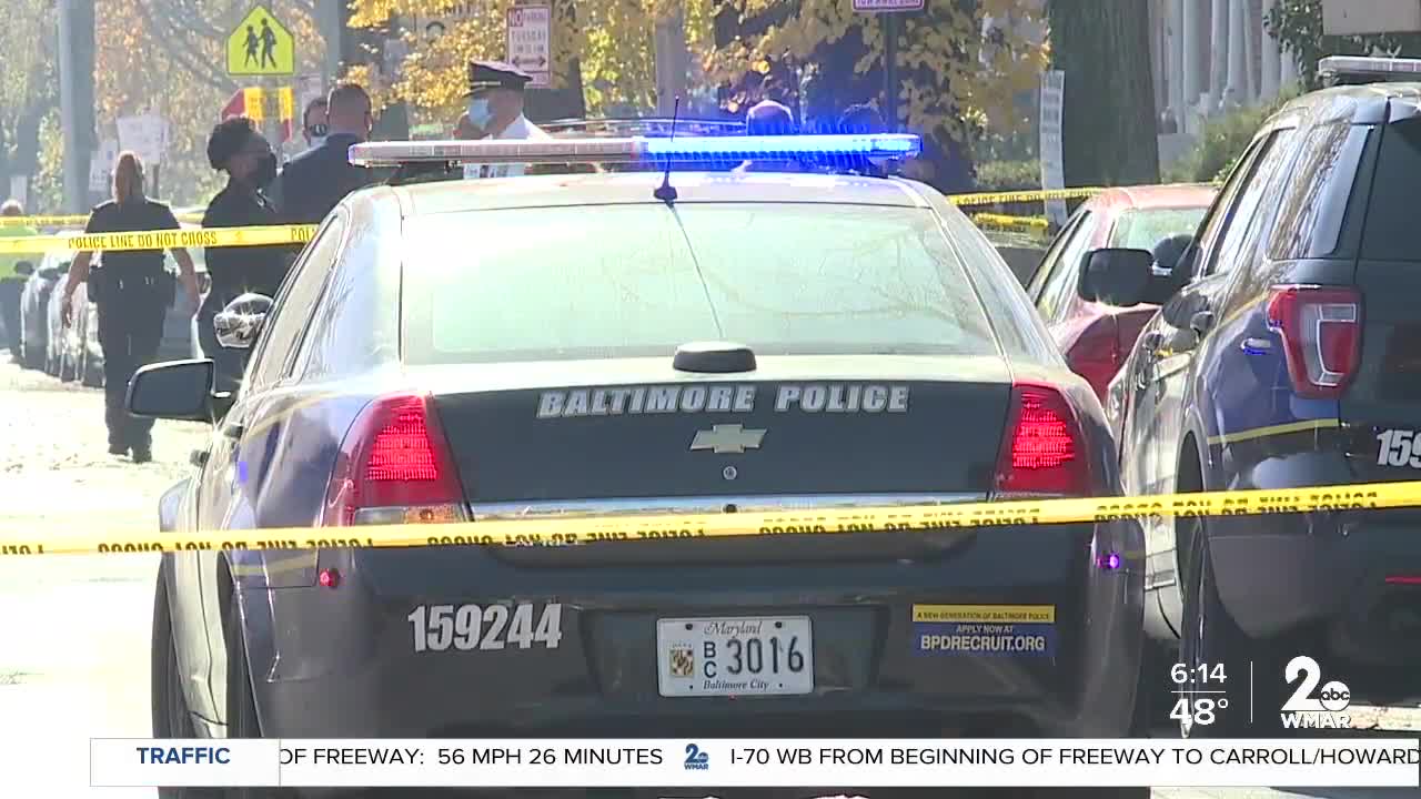 Two officers shot in West Baltimore on Monday