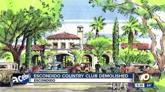 Escondido Country Club demolished for new development