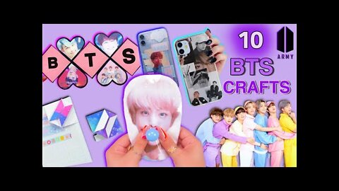10 DIY - EASY BTS CRAFTS COMPLATION
