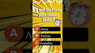 O que Davi usou para vencer Golias? #shorts #turmadonane #perguntaserespostas