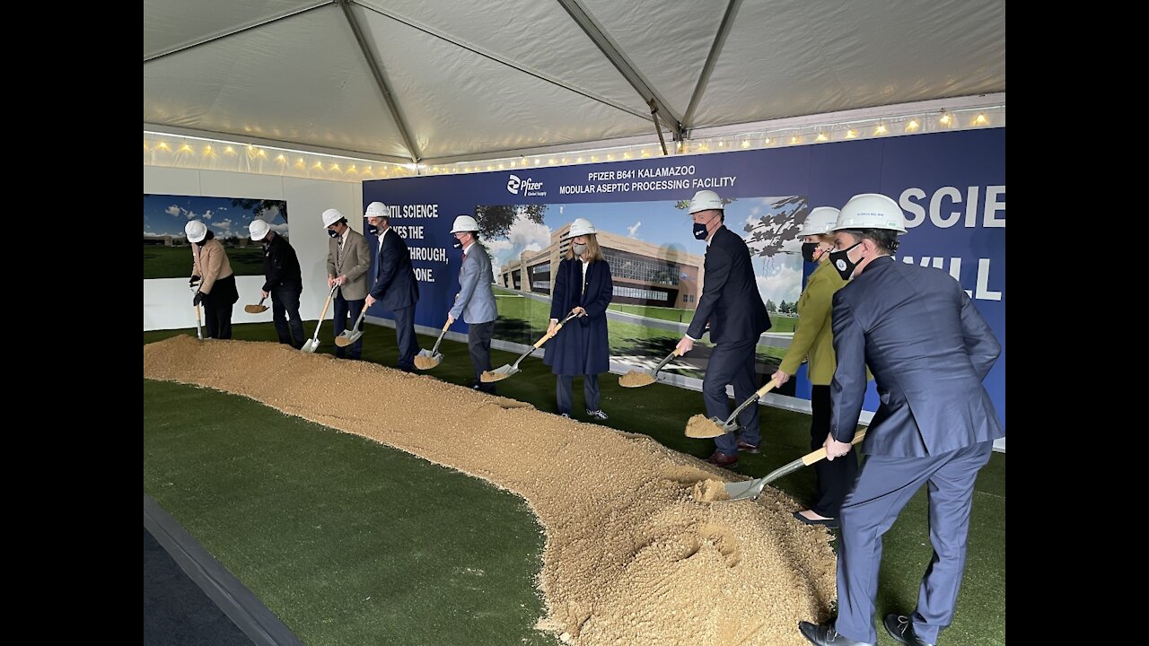 Drugmaker Pfizer breaks ground on new Portage facility, plans to hire hundreds