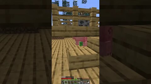 A pig and a creeper fall into a hole. . . #minecraft #shorts