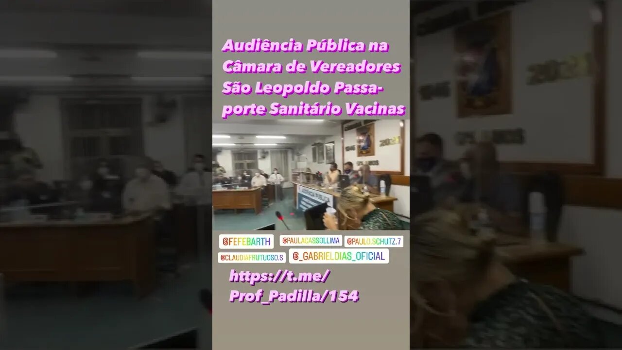 São Leopoldo audiência pública defendendo a Liberdade↔️Verdade dos pais decidirem sobre filhos!