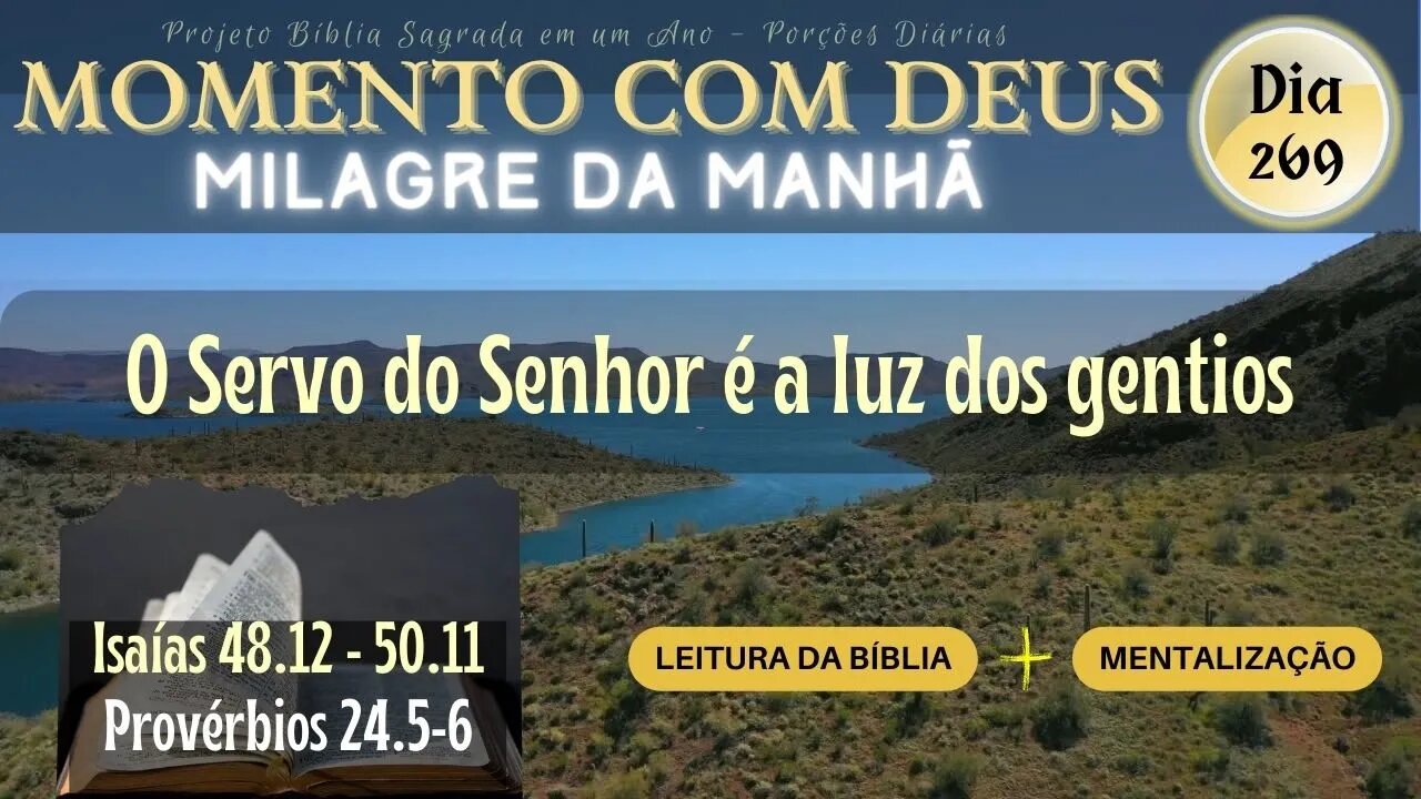 MOMENTO COM DEUS - LEITURA DIÁRIA DA BÍBLIA SAGRADA | MILAGRE DA MANHÃ - Dia 269/365 #biblia