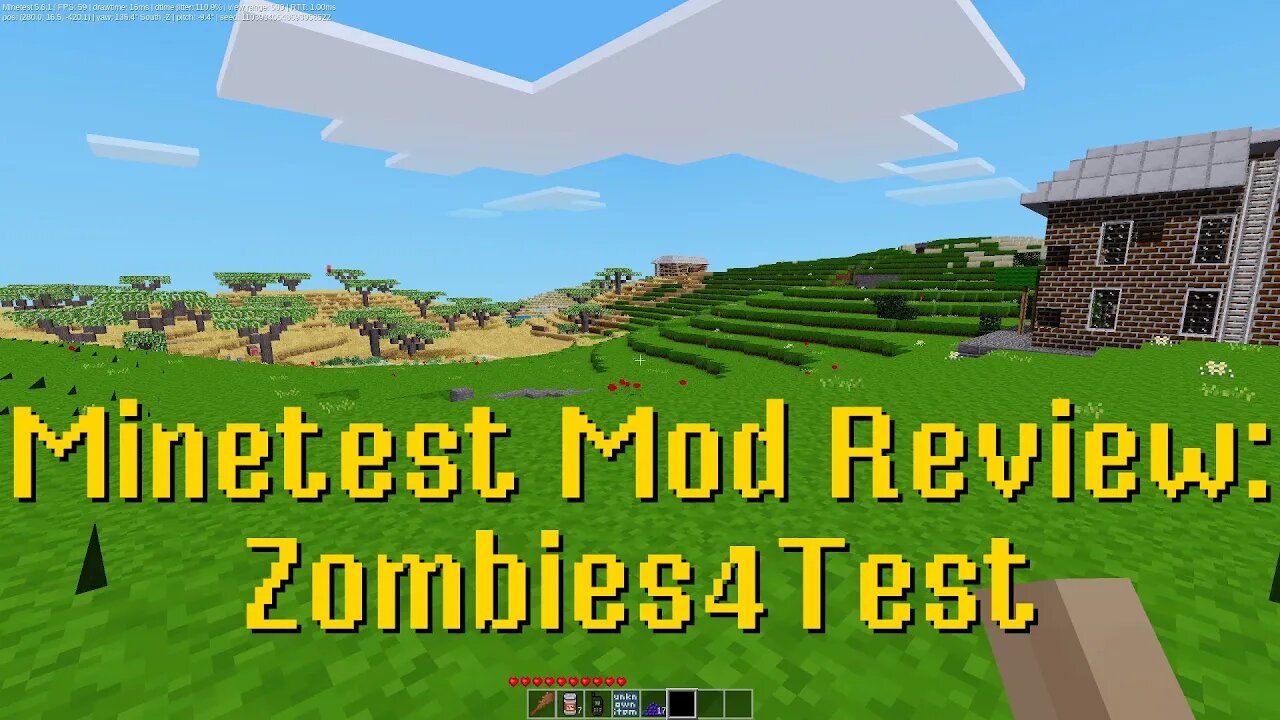 Minetest Mod Review: Zombies4Test