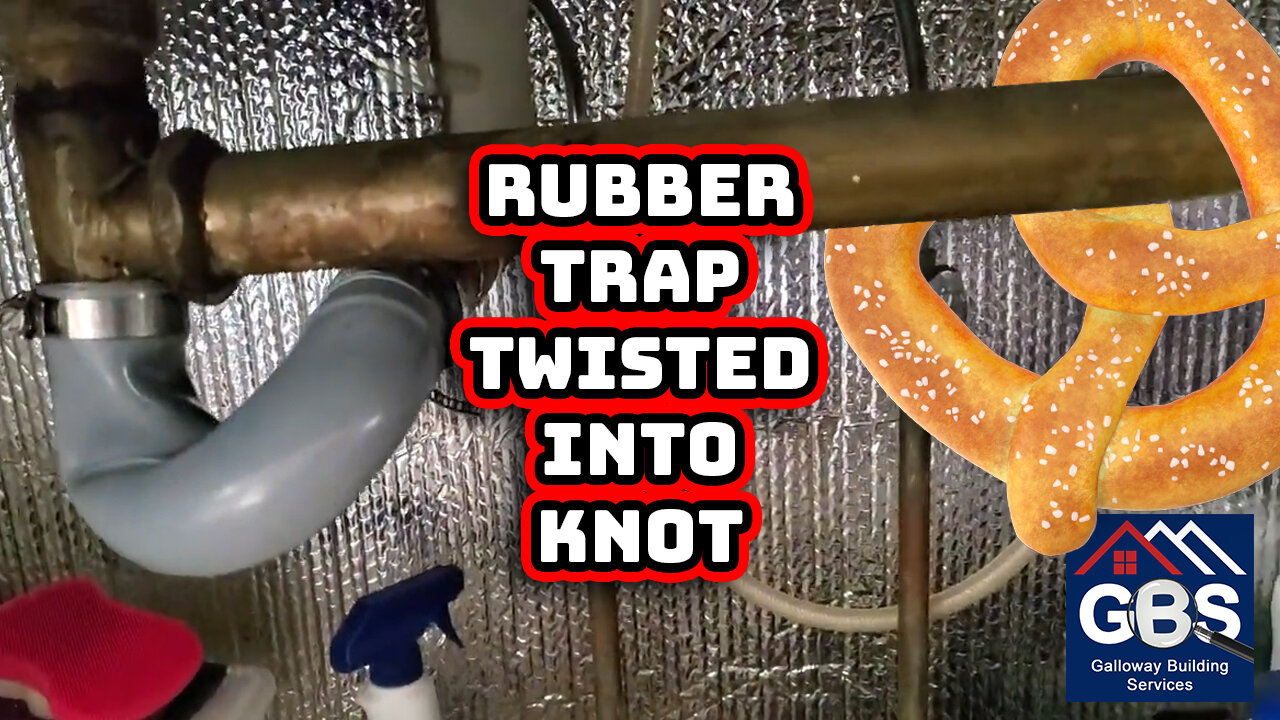 Rubber Plumbing Trap Twisted Into a Knot