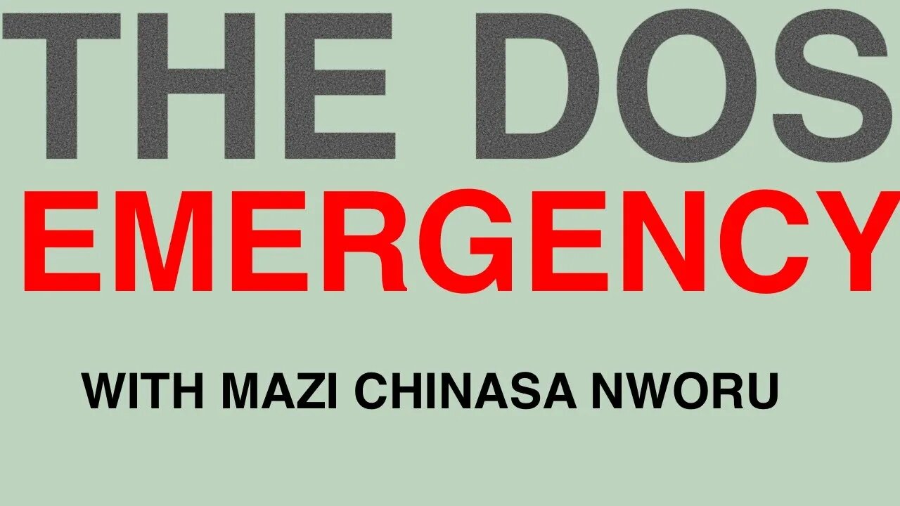 THE DOS: Emergency Live Broadcast From Mazi Chinasa Nworu | Dec 21, 2022