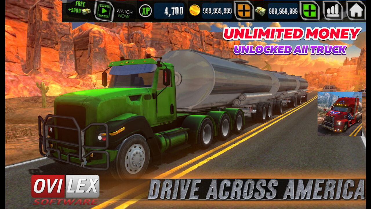 USA Truck Simulator MOD UNLIMITED MONEY UNLOCKED All TRUCK