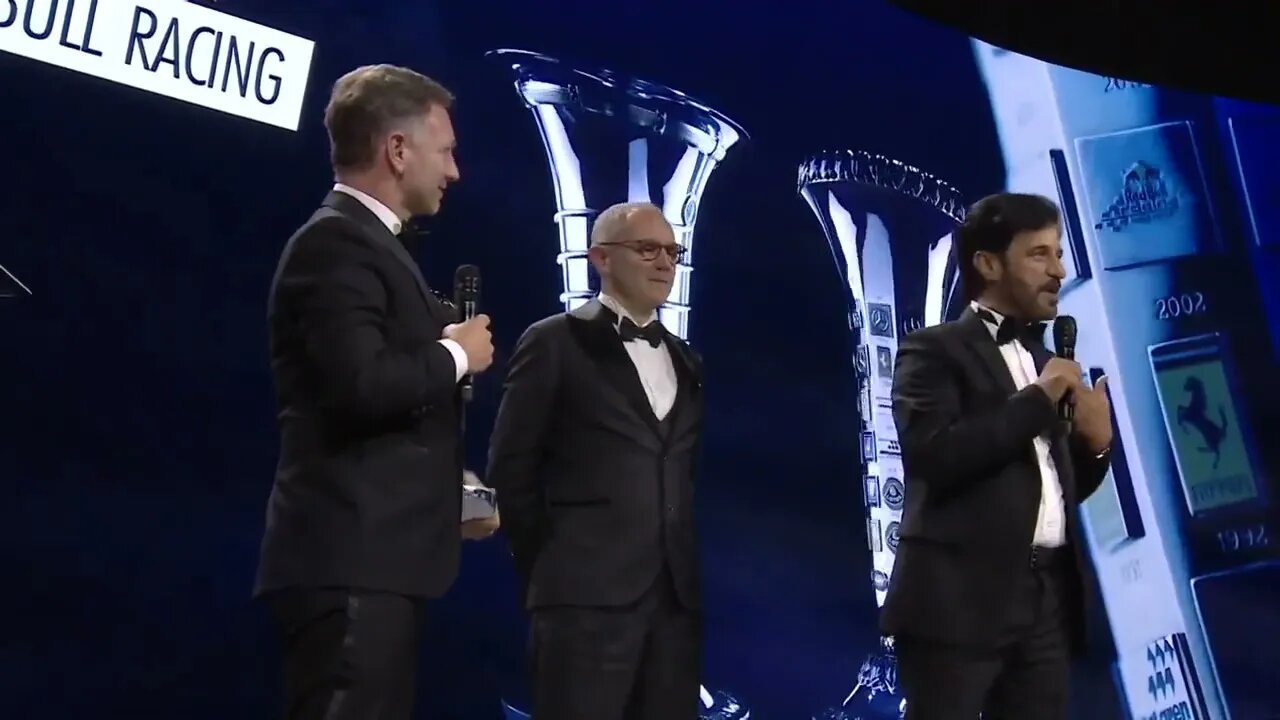 MBS references to the cost cap during his speech at the FIA GALA #FIAPrizeGiving2022