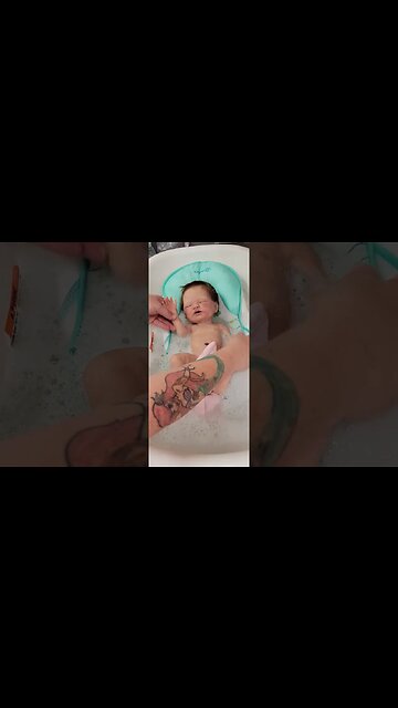 Bath Time for Realistic Fake Baby Silicone Girl #shorts