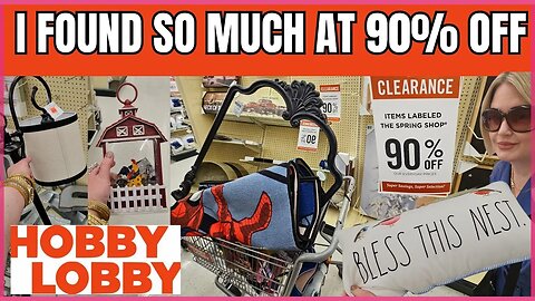 90% OFF SPRING DECOR AT HOBBY LOBBY | I FOUND SO MANY THINGS | #hobbylobby #hobbylobbyclearance