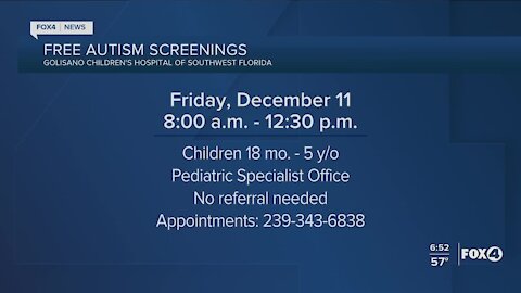 Free Autism screenings