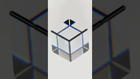 Satisfying Glass Cube in Blender 3D!! 😉 #shorts