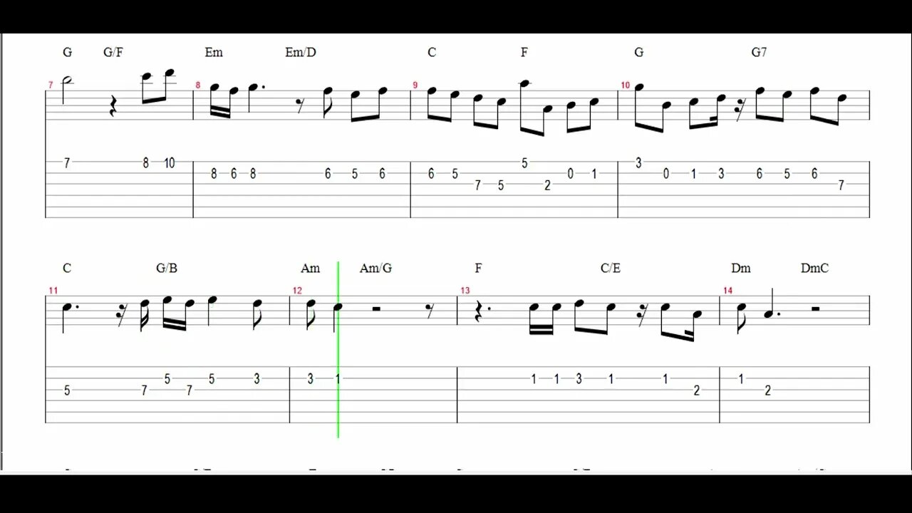 A_Whiter_Shade_of_Pale [ Procol Harum ] SOLO TABLATURA prof. Jaime Toledo