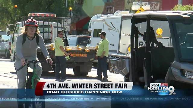 Fourth Avenue winter street fair road closures